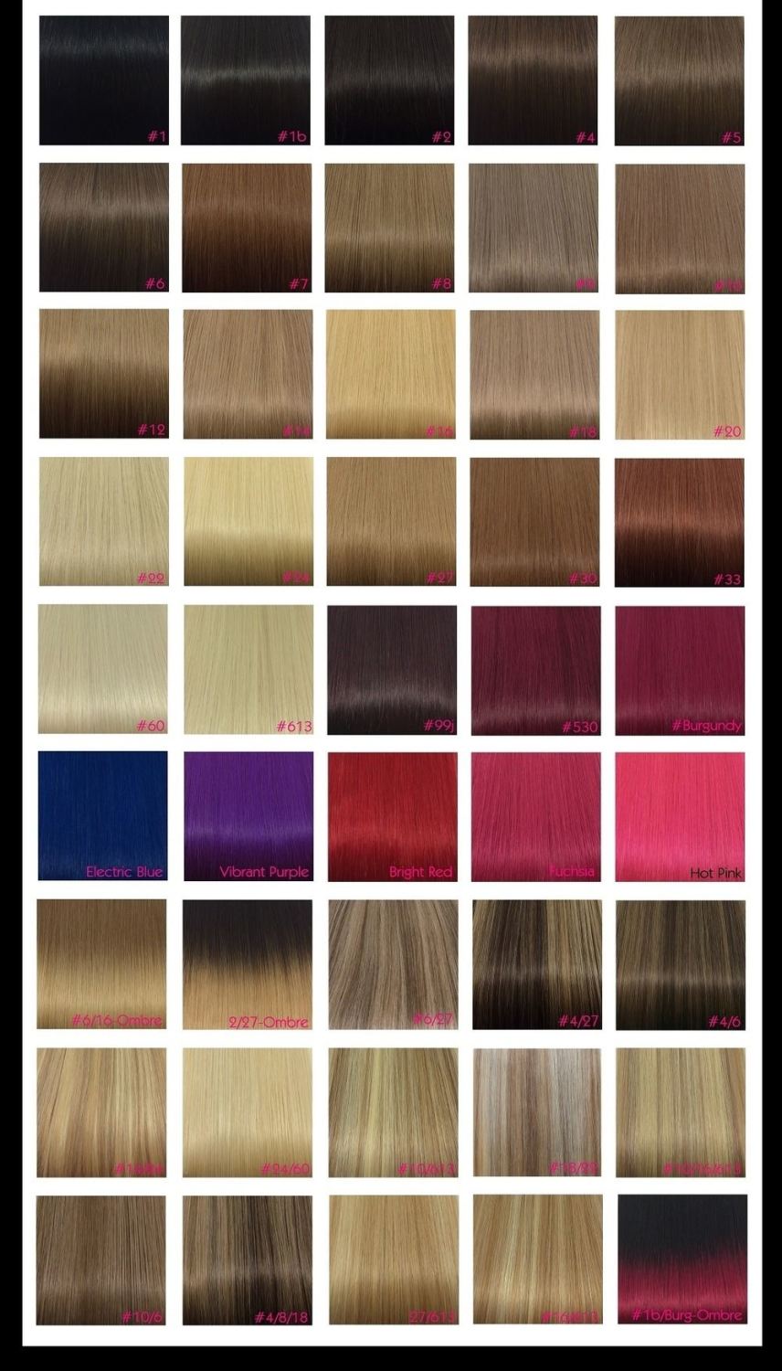 Hair Color Number Chart | Spefashion