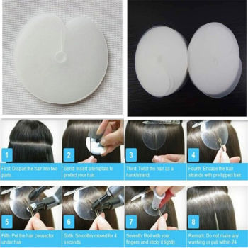 Clear Heat Protector Shields For Fusion Keratin Hair Extensions pack of 5