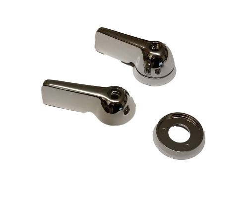 Inner Cab Door Handles & Collars, Set of 4, Chrome 1966-67. 211-837-225S