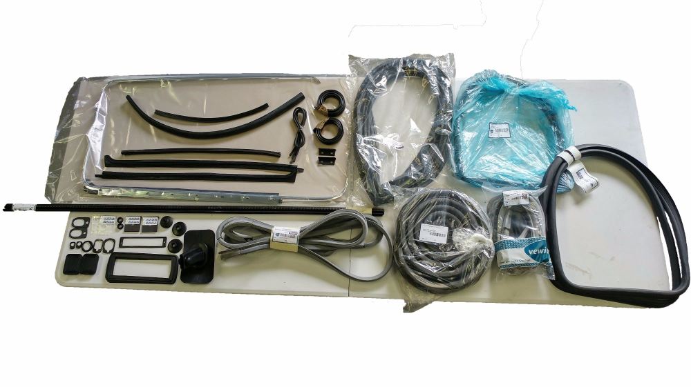 Complete Seal Bundle Kit LHD 1972 Crossover With Opening 1/4 Lights & Repro Door Seals.   211-898-014X