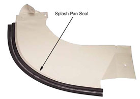 Rear Bumper Splash Pan Seals, Pair 59-72.   211-707-397C