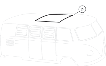 Westfalia Sub Hatch Pop-Top Seal ->67. 231-070-707