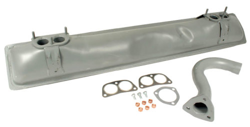 Exhaust Silencer Kit, incl Tailpipe & Fitting Kit 1.7-2.0L 72-82. 021-298