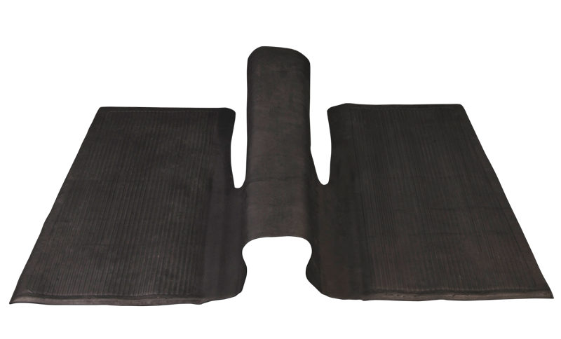 Floor Mat, Rear, Black, over-the-tunnel type 1960-1972 Beetle.   113-863-71