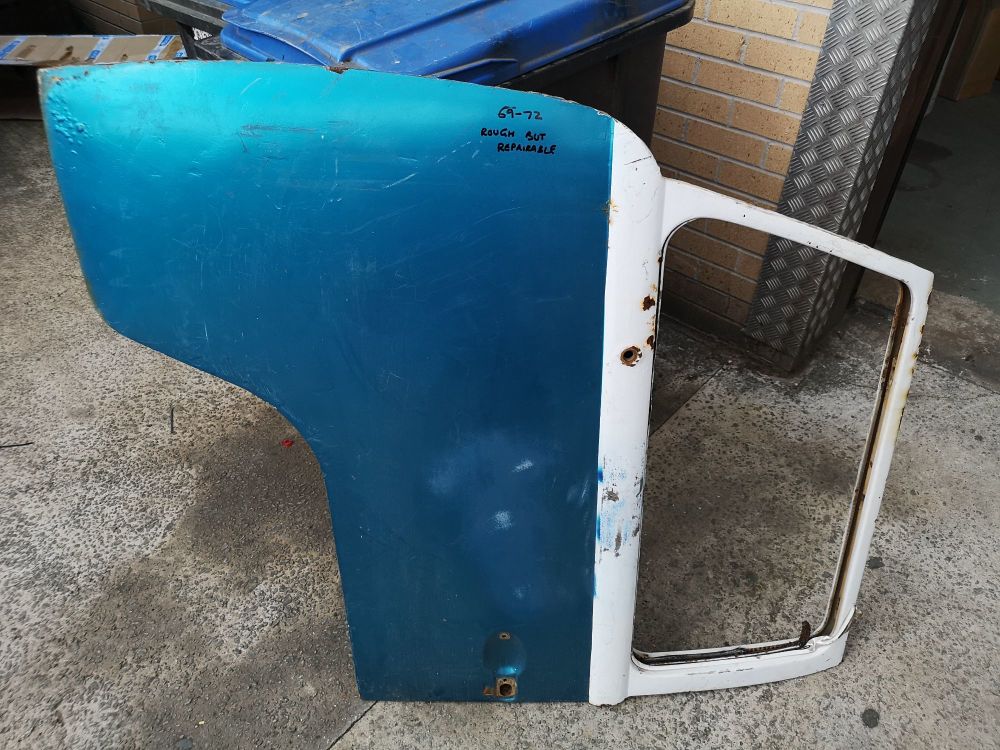 Used Cab Door 69-72 Left Side, Rough but Repairable. 