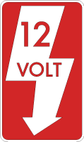 12volt Sticker.   ZVW28