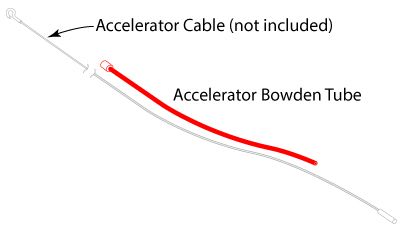 Flexible Accelerator Cable Conduit Tube 75-79 Fuel Injection.   211-721-551J