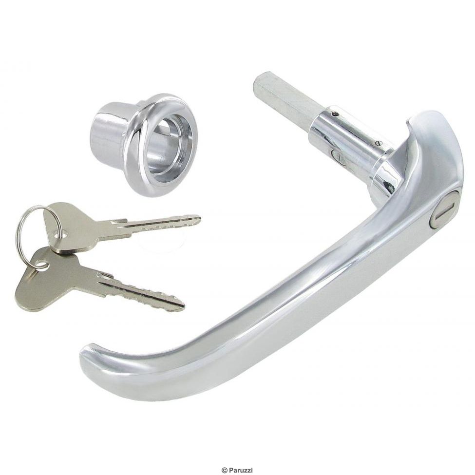 Sliding Door Handle Outer with Keys, 68-73.   211-843-703HR