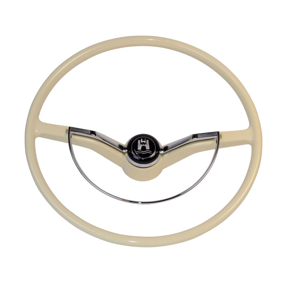 Steering Wheel with Horn Push, Ivory 60-74 Beetle.   311415651DIV