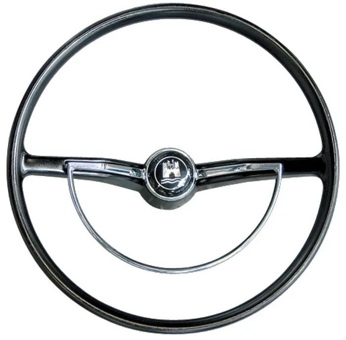 Steering Wheel with Horn Push, Black 60-74 Beetle.   311415651DBK