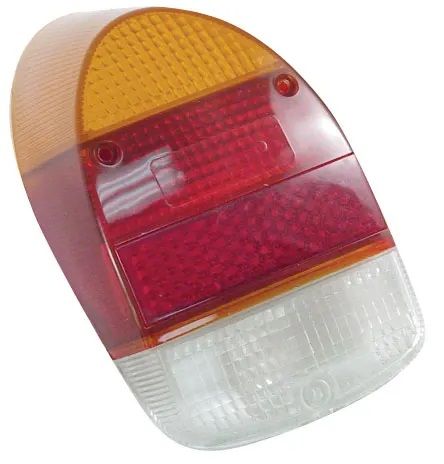 Rear Light Lens, Amber Red and Clear 68-73 Beetle.   111-945-241M