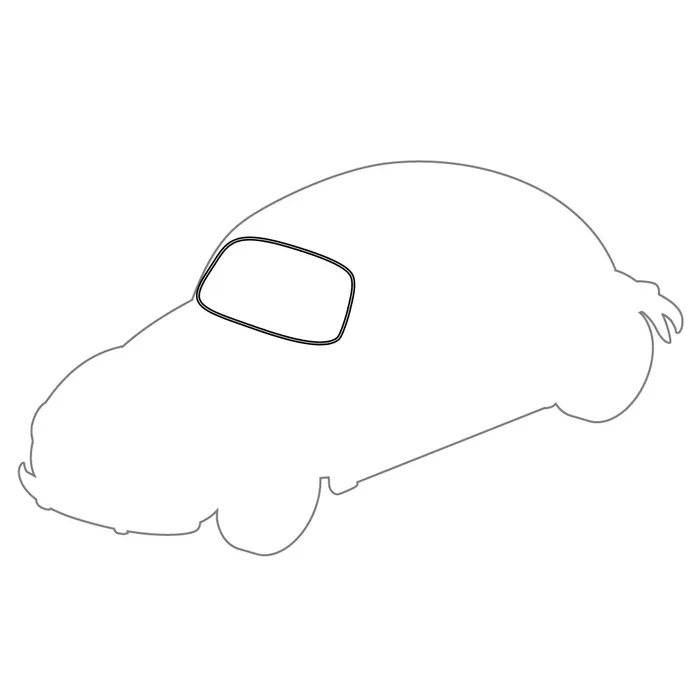 Front Windscreen Seal with Recess for Plastic Trim 1303 Beetle 73-79, German.   135-845-121