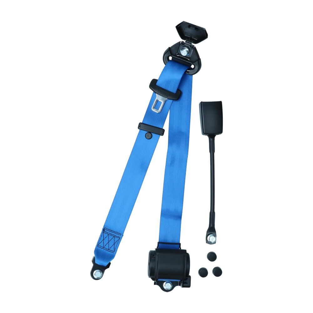 Front Inertia Seat Belt 3-Point, Blue with E-Mark.    SCH0573-020