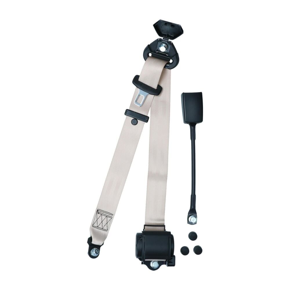 Front Inertia Seat Belt 3-Point, Beige with E-Mark.    SCH0573-030