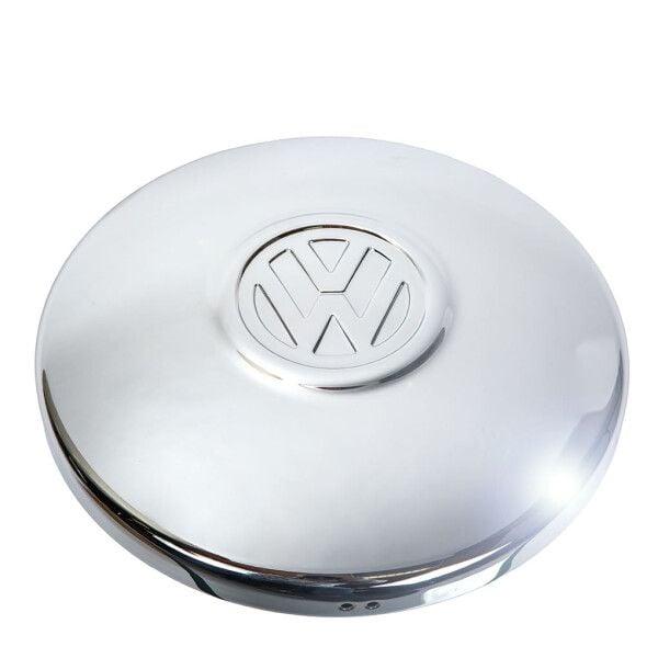 Genuine VW Chrome Flat Hubcap 71-91 Bay & T25.   251-601-151A