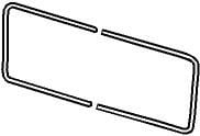 Rear Window Aluminum Trim, 68-79. 241-853-355