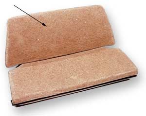 Rear Seat Pad Backrest 65-79 Convertible Beetle.   151-885-775B