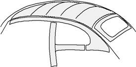 Headliner Beetle 1949-1960  Light Grey Cloth 113-867-499 1LG