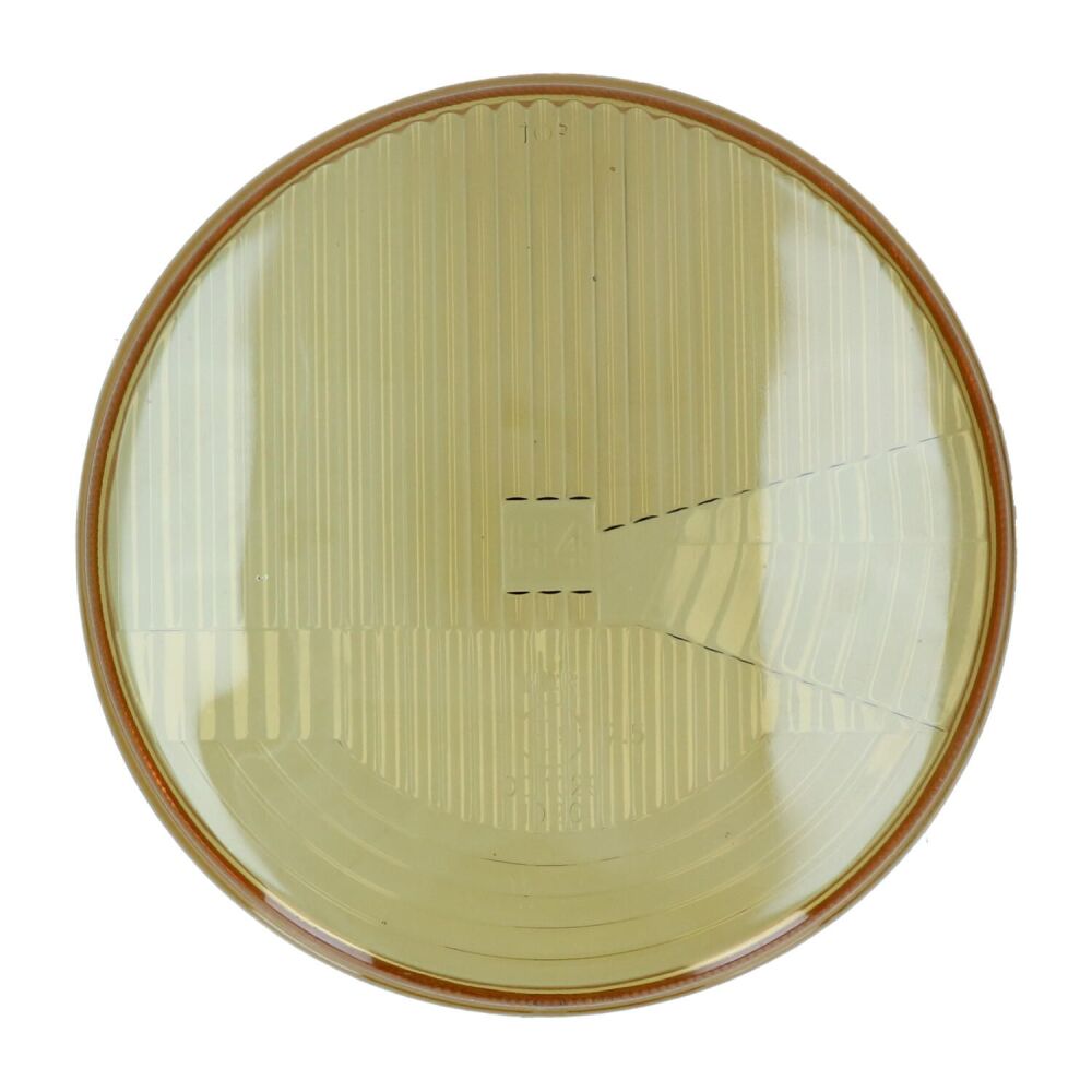 Headlight Glass. Yellow, Euro Spec H4 Bus & Beetle 74-79 LHD.   113-941-115A Y