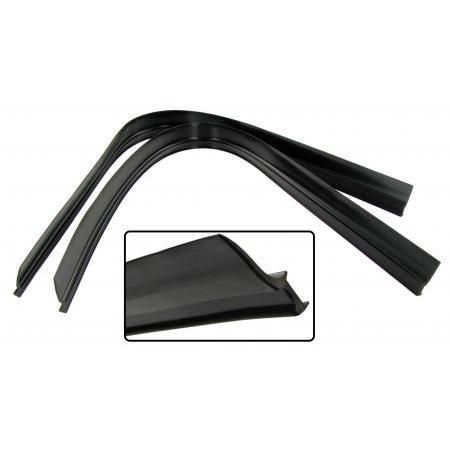 Door Window Scraper Inner & Outer, PAIR. 10/52-07/64 Convertible Beetle.   151-837-475B