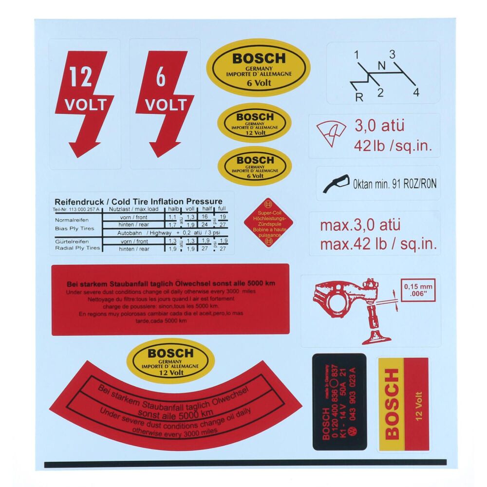 Sticker Set 6 & 12 Volt.   SCH6210-000