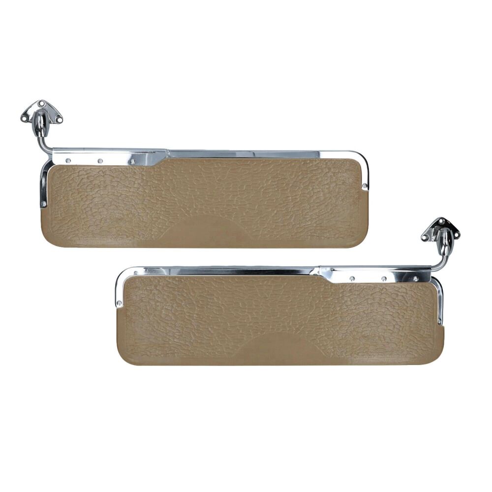 Sunvisors, Deluxe, Light Brown, Pair 55-58.   221-857-551 BR