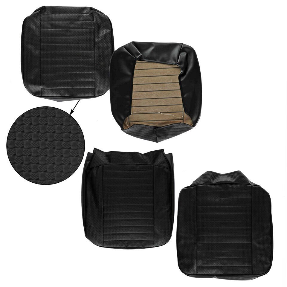 Seat Cover Set 68-74 Walkthrough, Black, Basket Weave (Horizontal Seams).   211-881-002BBK