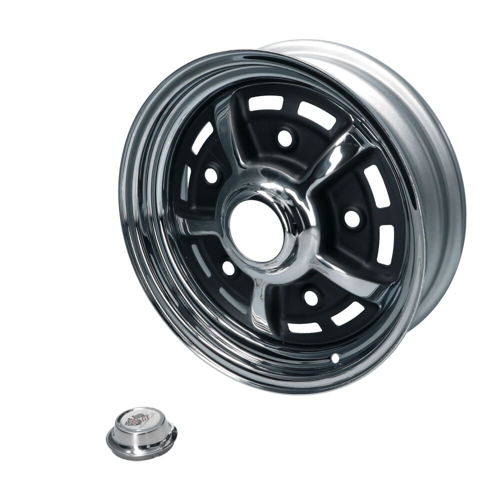 PRE-ORDER, BBT Sprintstar Wheel, Chrome/Black (5x205) 4.5x15", ET15.   2599-455-115