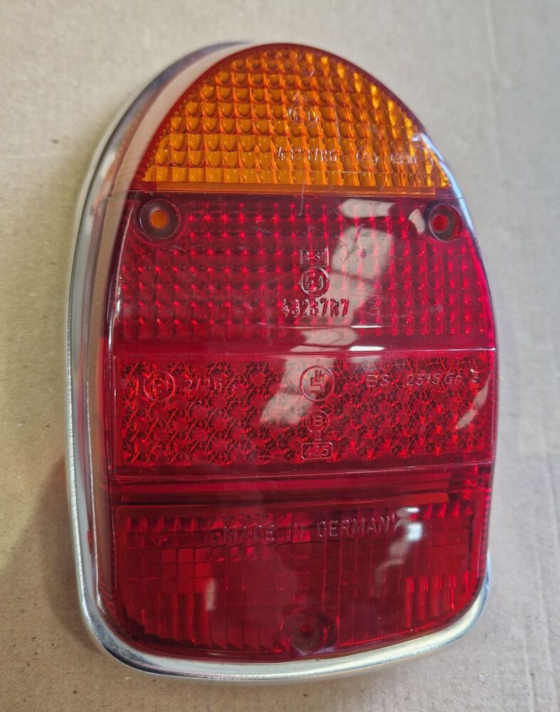 Rear Light Lens And Surround BQ German, Amber Red 68-73 Beetle.   111-945-241L