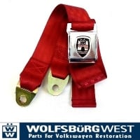 2-Point Seat Belt, Red, Chrome Buckle 50-79.   ZVW20CRRD