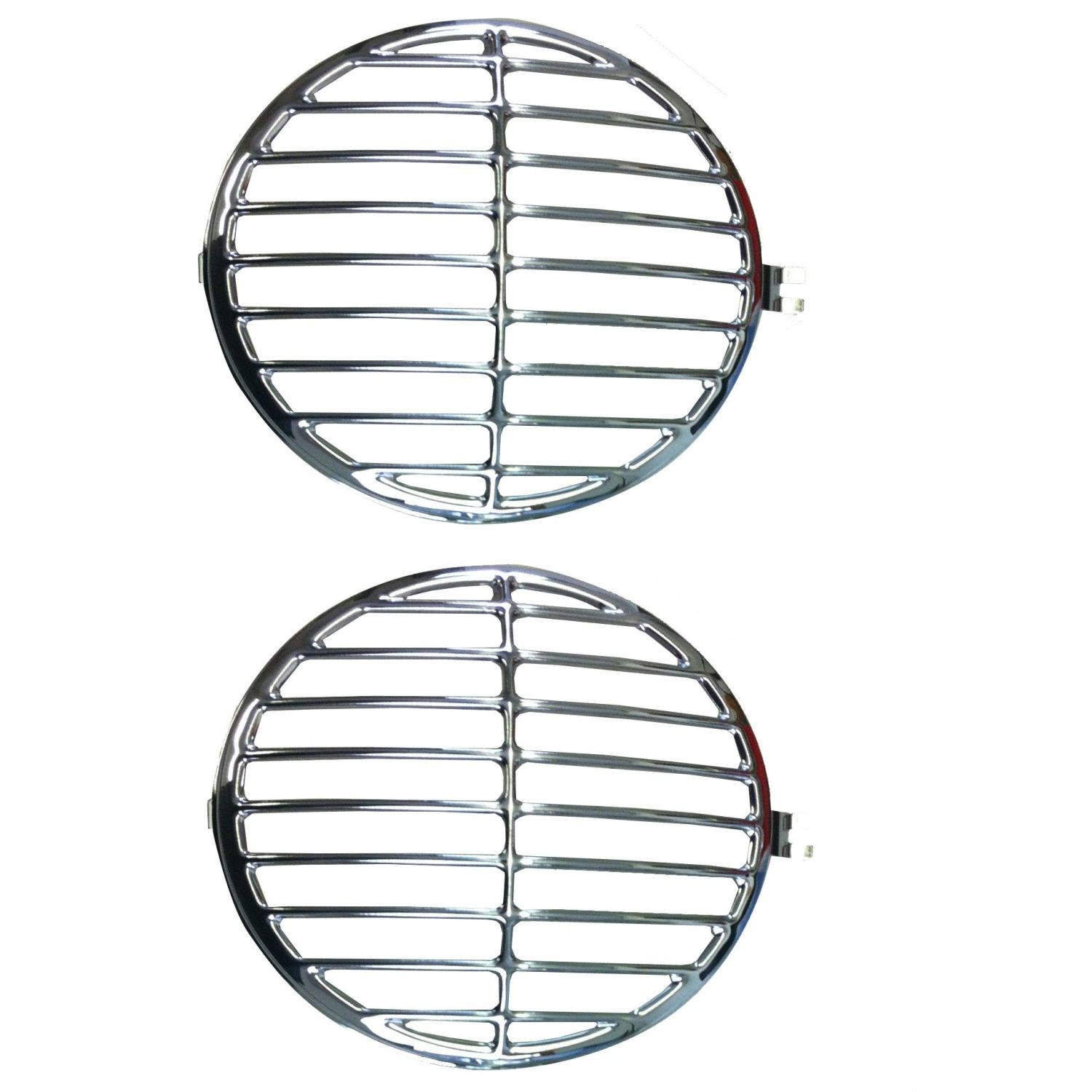 Headlight Grilles, Pair, 356 Style, Stainless Steel. SCH356