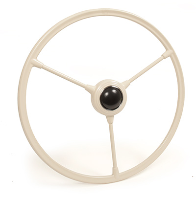 Barndoor Steering Wheel w/Horn Push, Ivory 50-55.   211-415-651IV