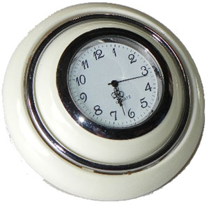 Horn Push, Ivory with Clock 55-67.  211-951-301IVC 