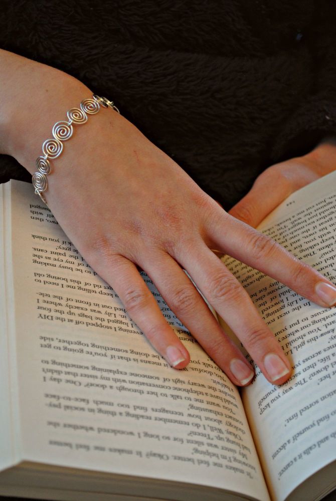 2 Celtic silver spirals bracelet