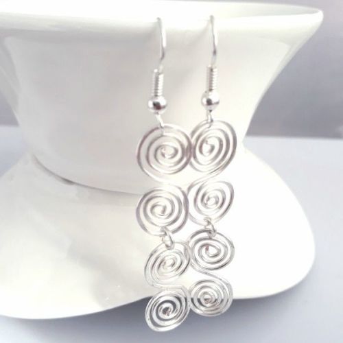 Double Celtic spiral earrings