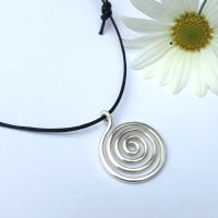 Small Silver Spiral Pendant