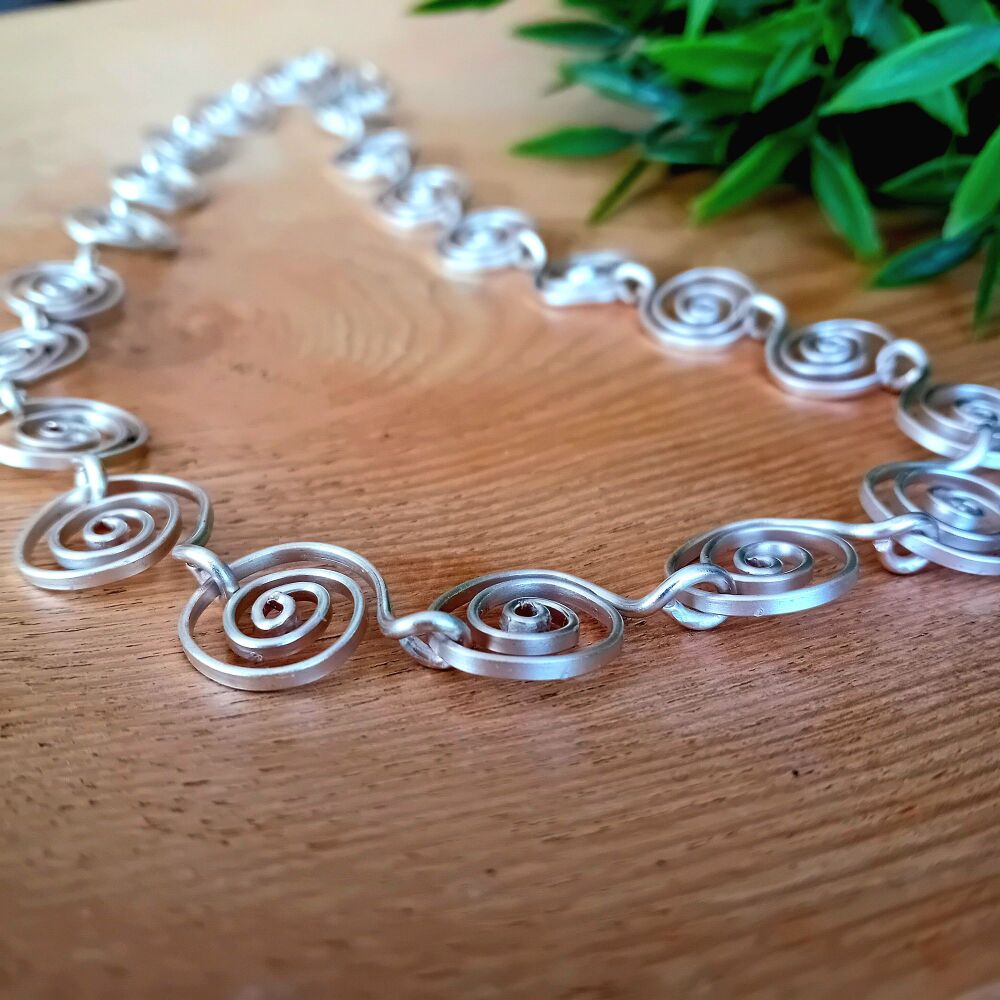 Large Open Spiral Necklace