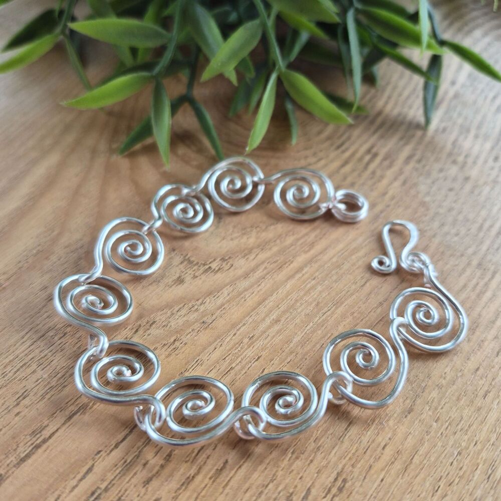 Alice Silver Spiral Bracelet