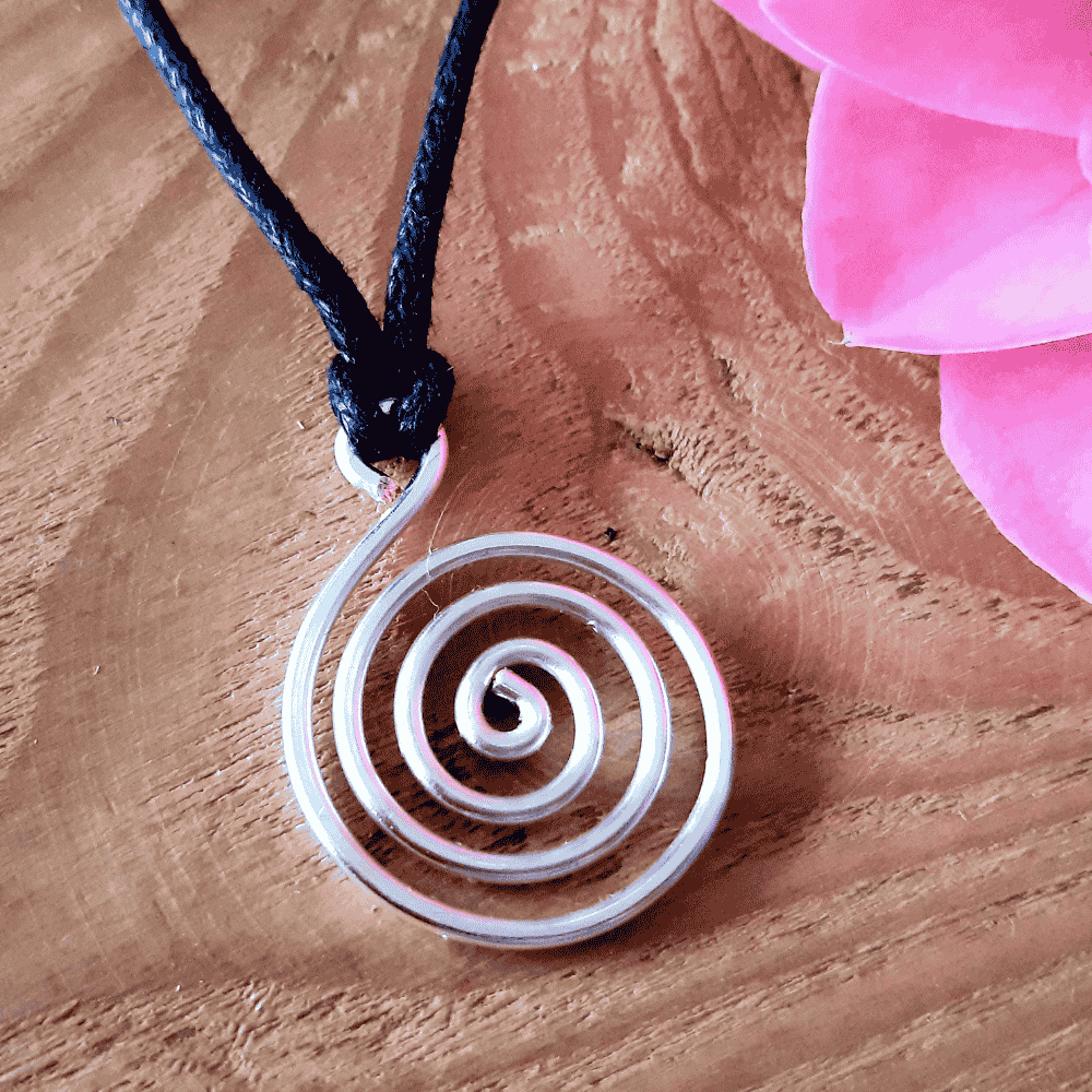 925 STERLING Silver Spiral Pendant