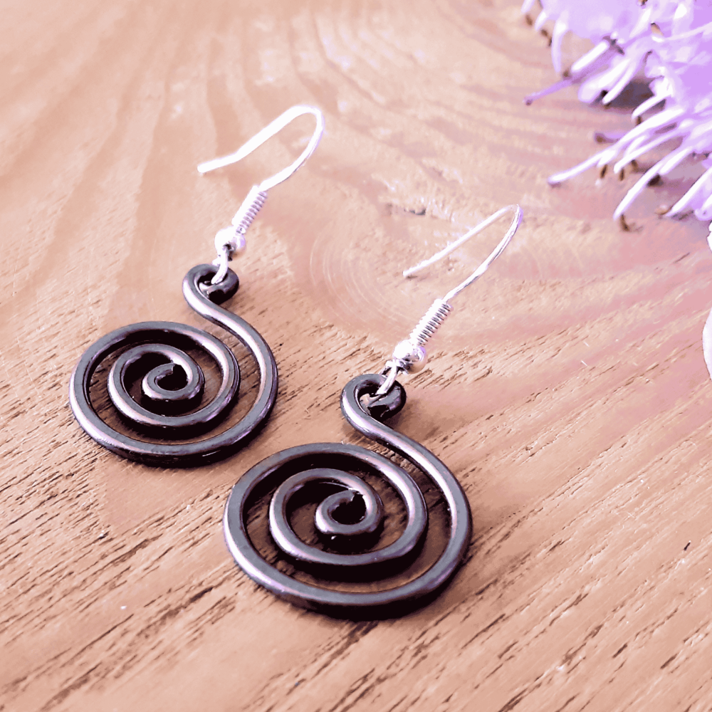 Copper Spiral earrings