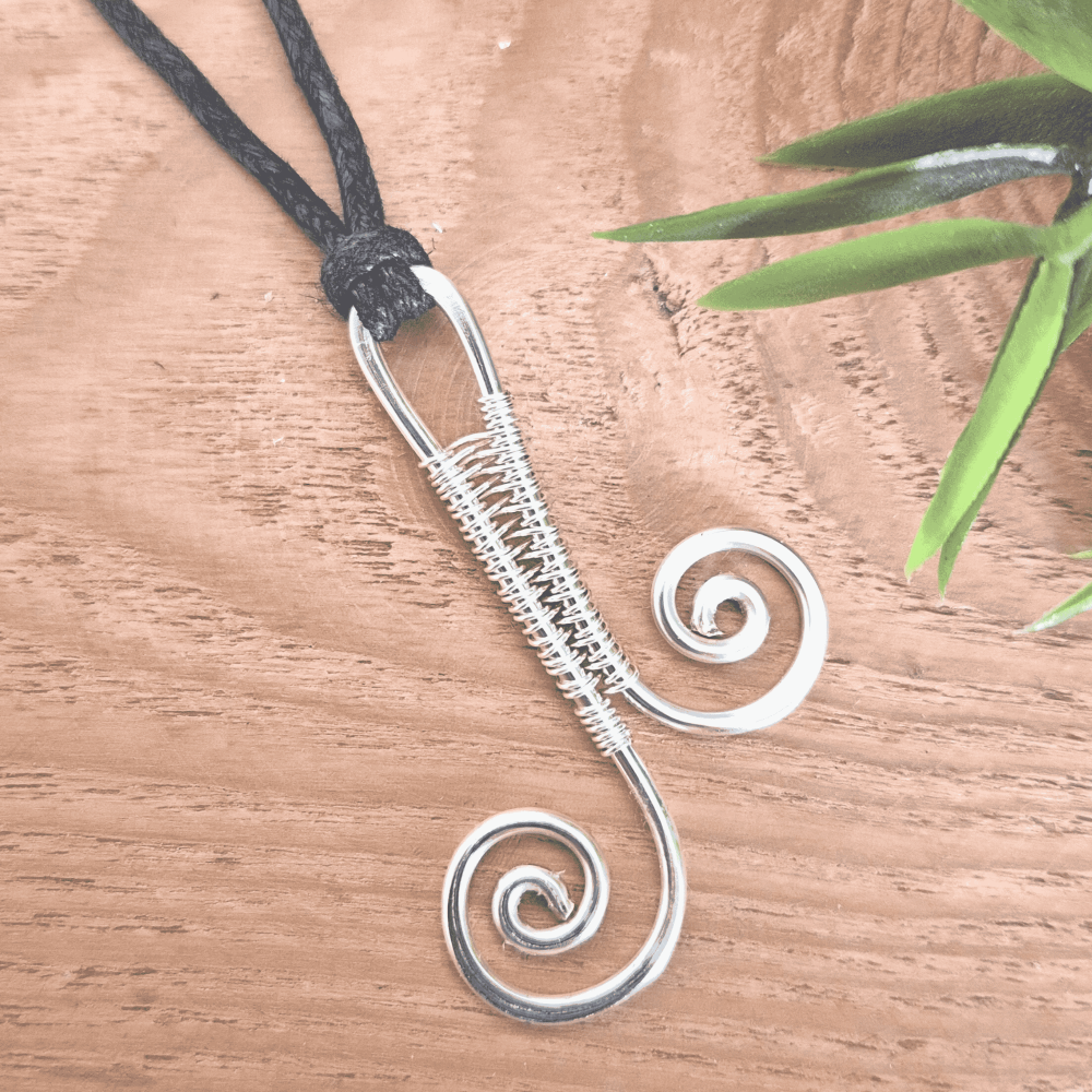 Silver Viking Scroll Pendant