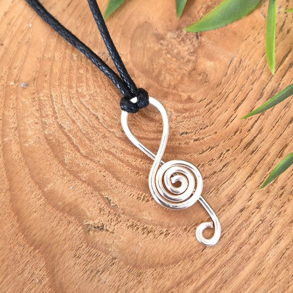 Silver Music note Pendant