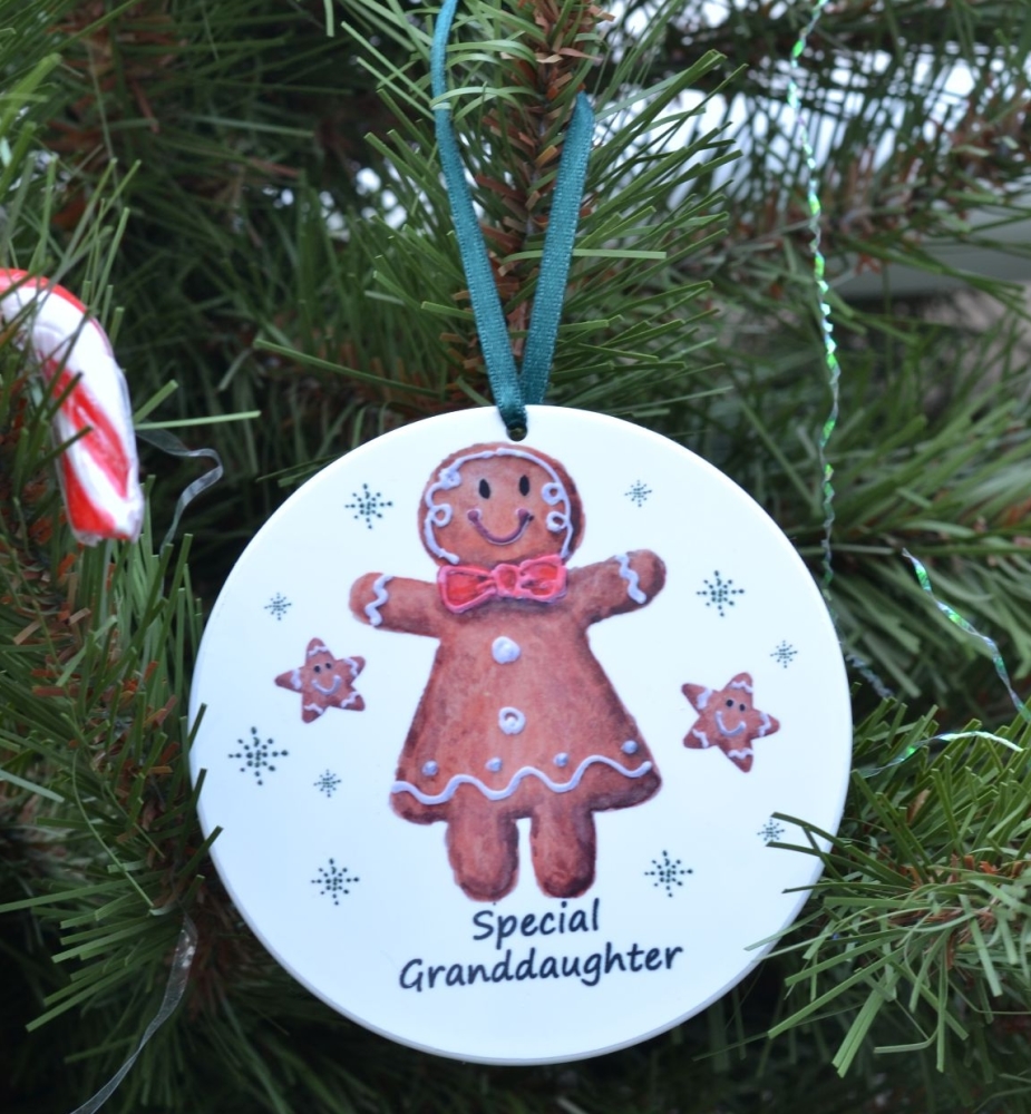 Flat Bauble/Gift  Tag - Gingerbread Girl