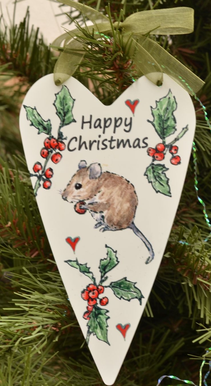 Printed Hearts- Christmas Mouse