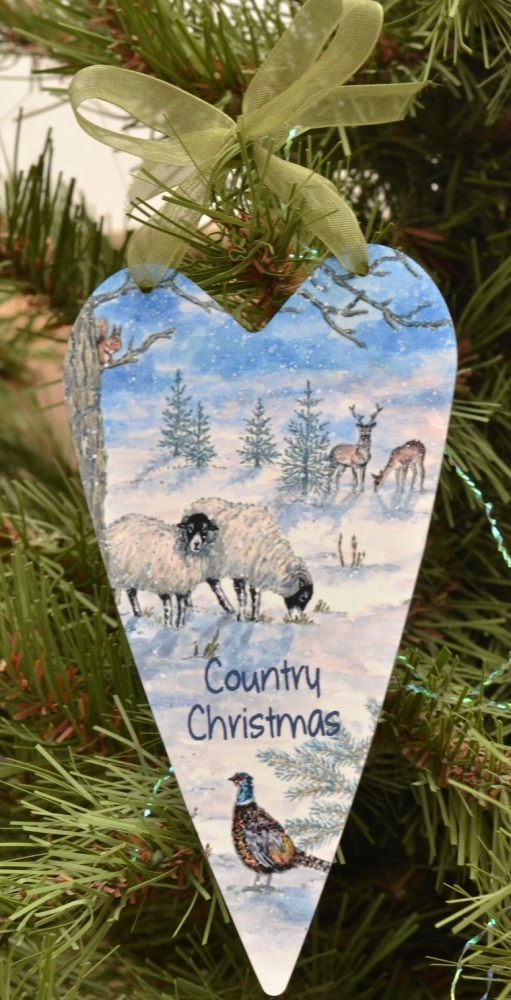 Printed Hearts- Country Christmas