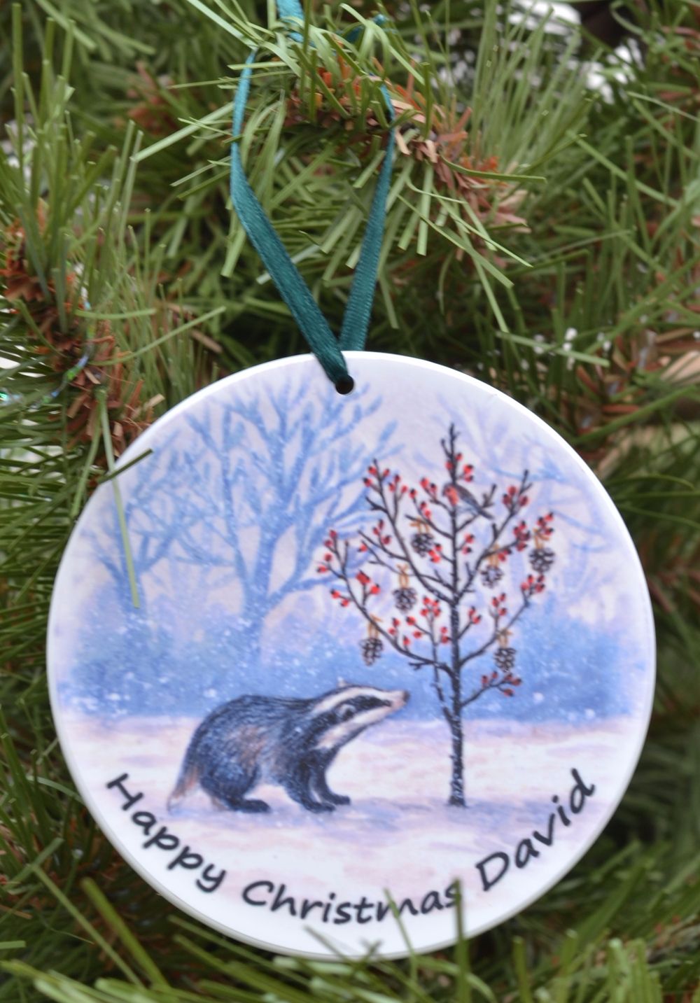 Bauble or Mini Christmas Bags - Badger
