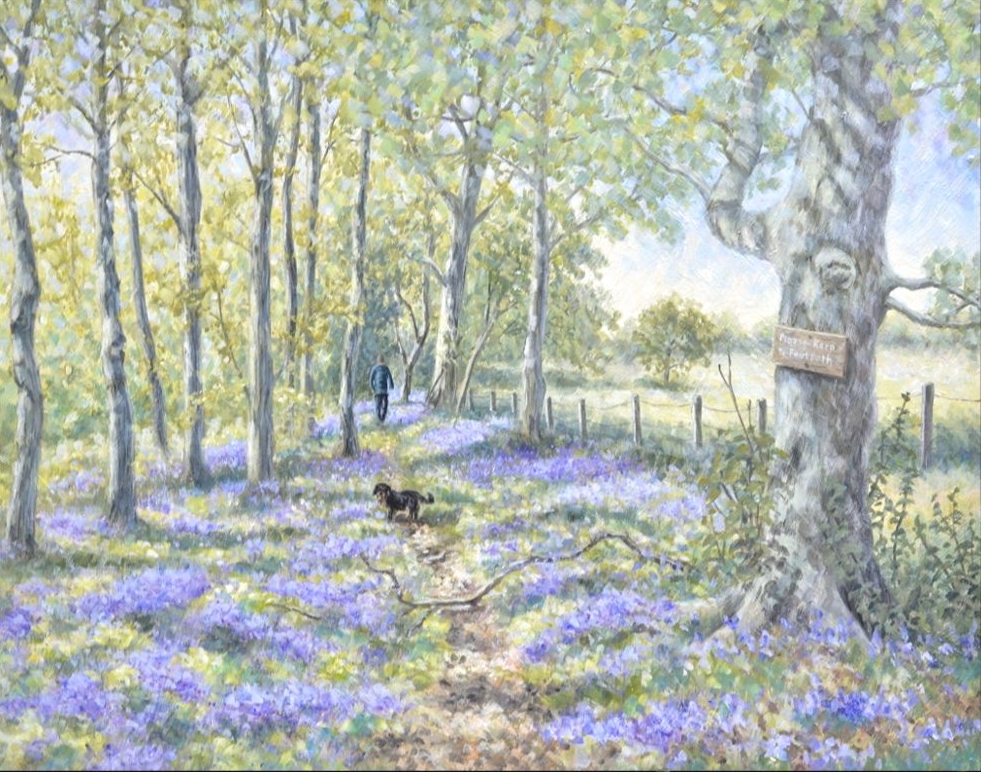 Wooden Picture Panels - Bluebell Wood