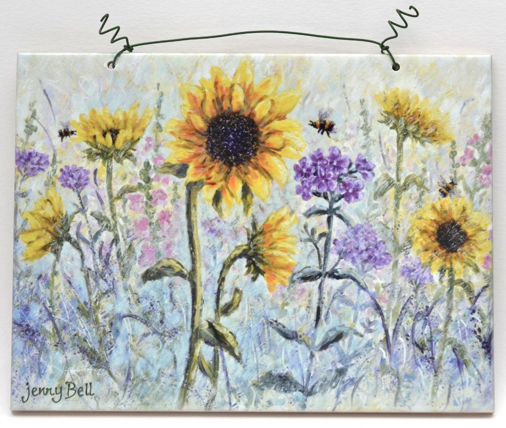 Printed Tile- Sunflower Garden