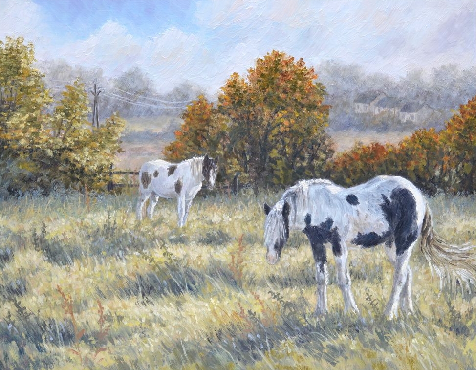 Original Painting - Autumn Horses - SOLD