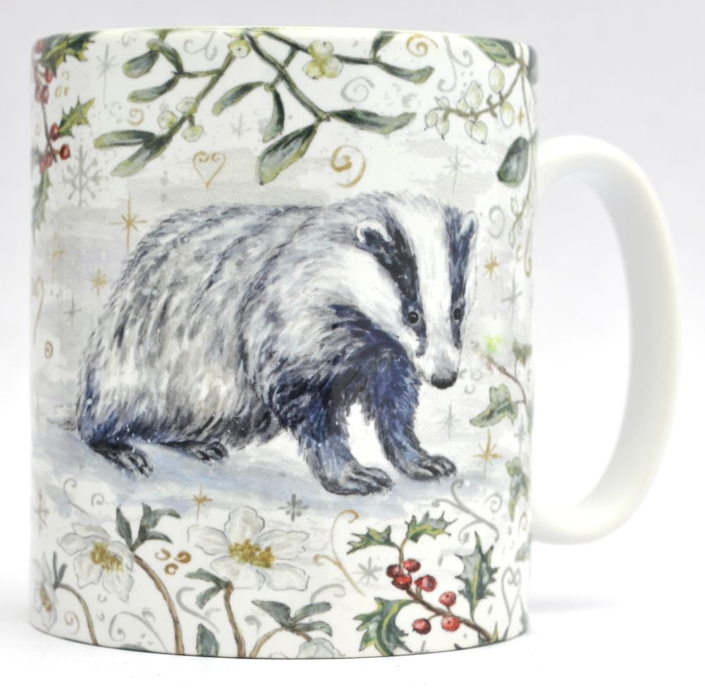 Mugs & Coasters- Winter Berries - Badger